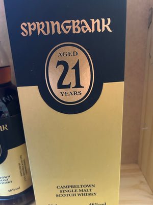 Springbank 21 Year Old Single Malt Whisky (2022 release)